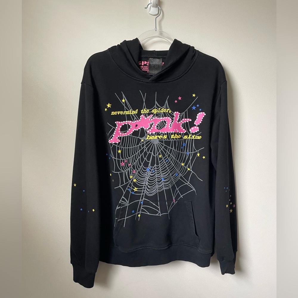 Sp5der⚡️P*NK Spider Slime Web Hoodie Worldwide x Young Thug Hoodie - Picture 13 of 14